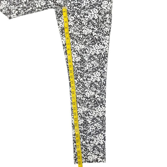 Michael Kors Pants Women’s Sz 2 Chocolate White Floral Stretch Comfort $110 - Picture 5 of 14